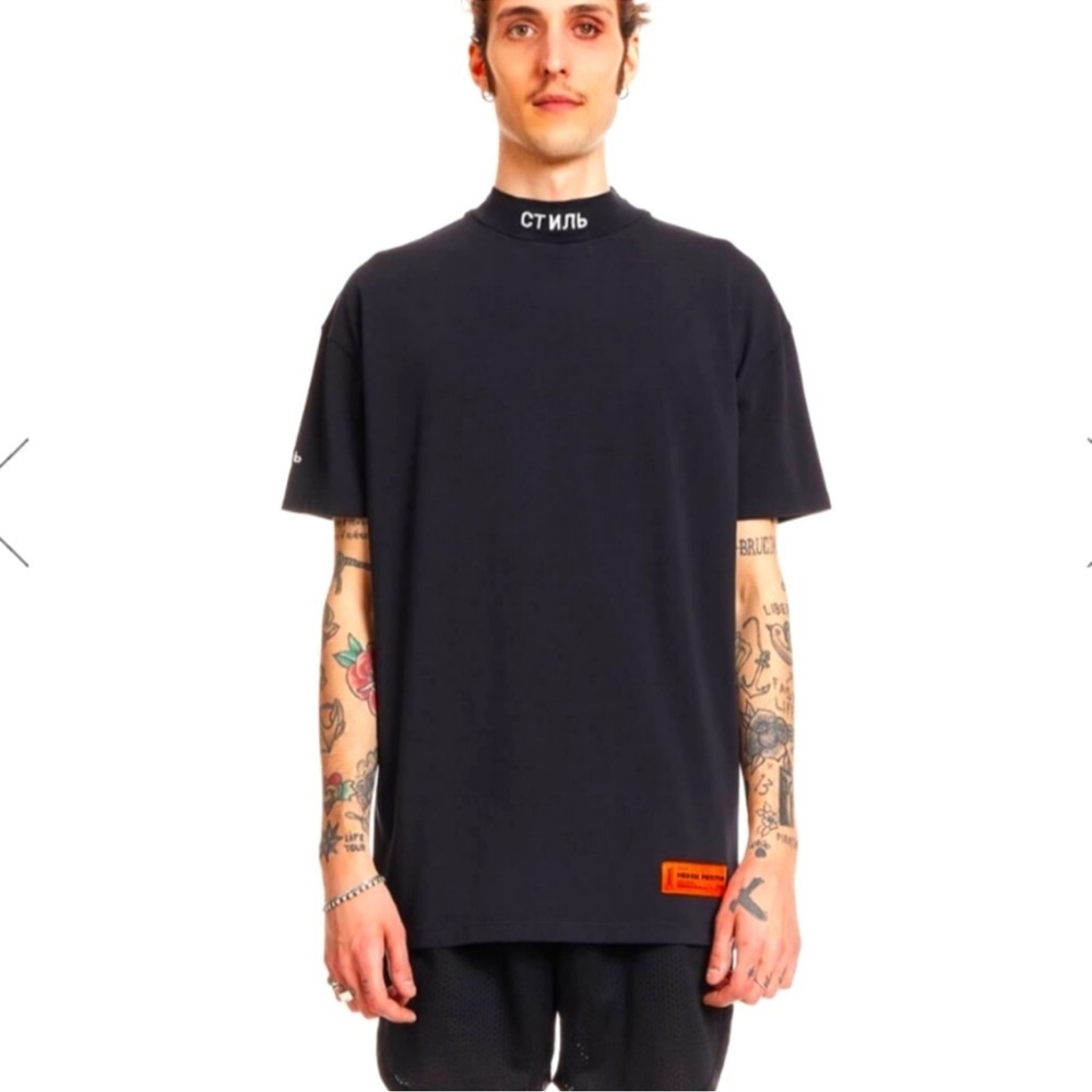 Heron Preston Logo Turtleneck T-shirt Top size XL